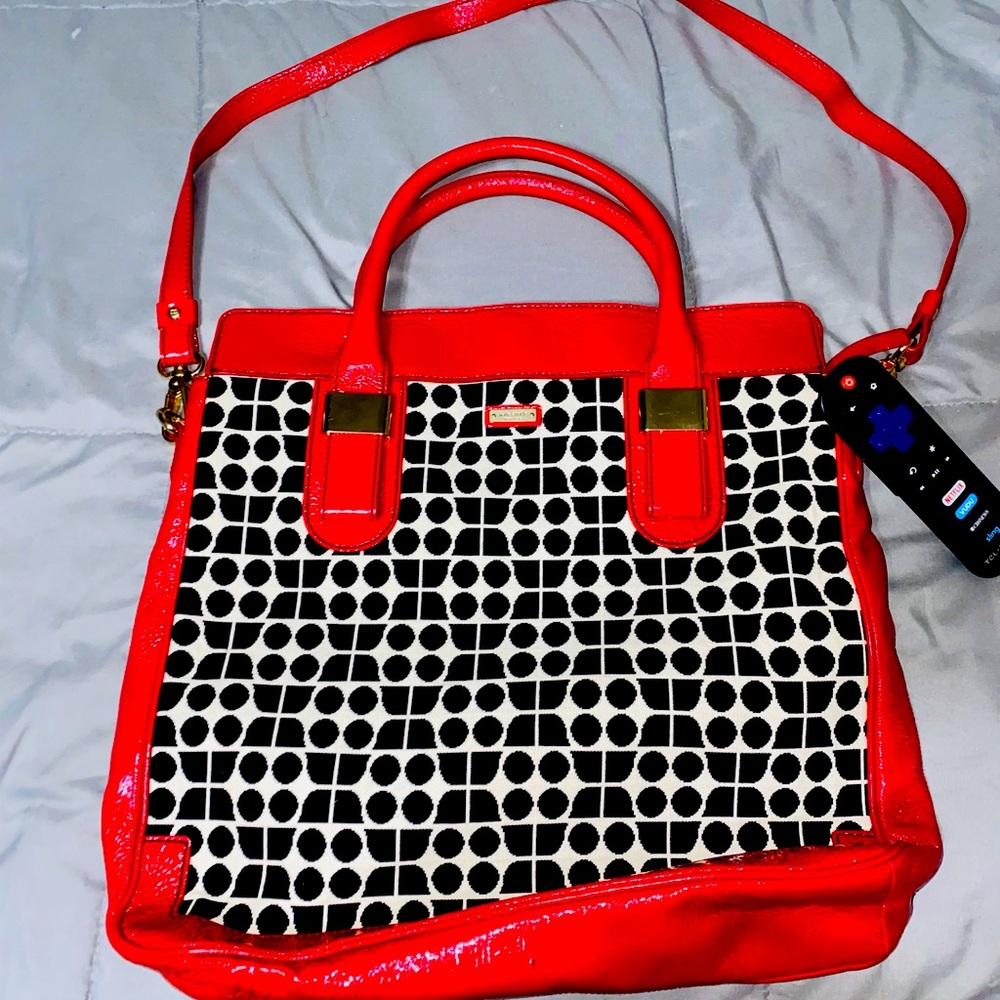 Red Black and White Kate Spade Handbag